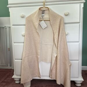Chico’s light weight 4 way travel wrap.  Cream.  New, never worn. One size.